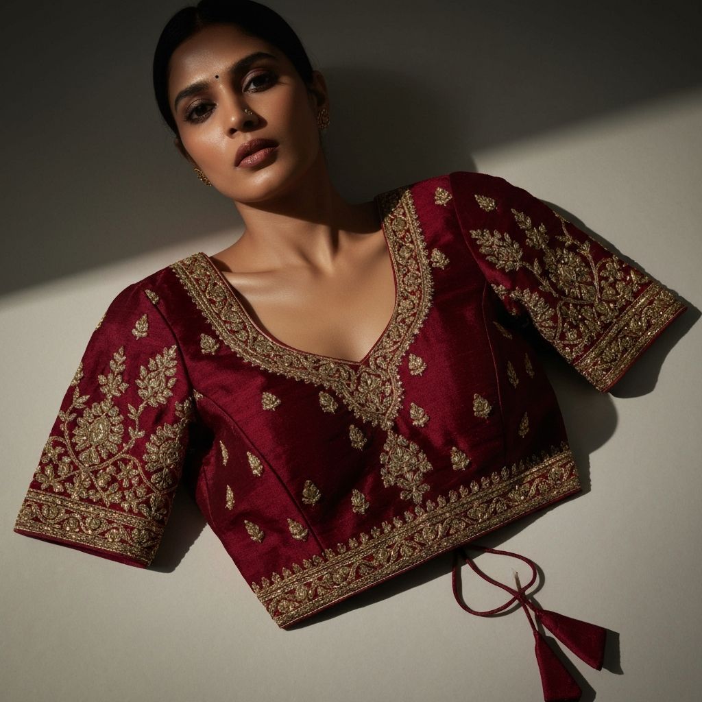 Designer blouse detail