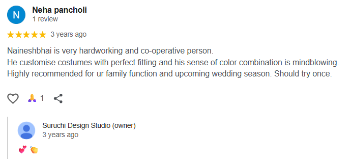 Suruchi Design Studio client feedback 6