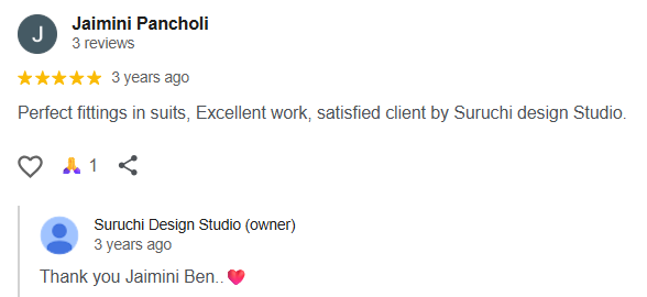 Suruchi Design Studio client feedback 7