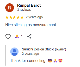 Suruchi Design Studio client feedback 11