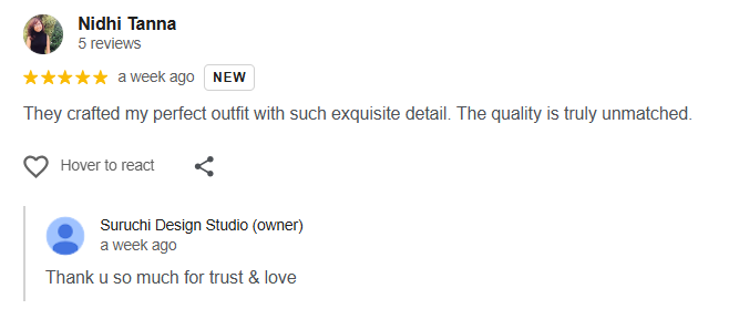 Suruchi Design Studio client feedback 12